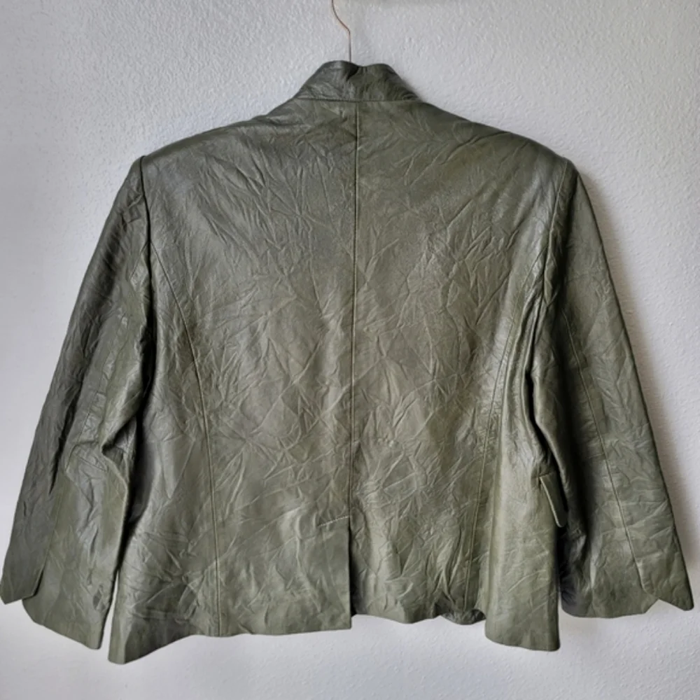 Zadig & Voltaire Olive Leather Jacket - Picture 8 of 14